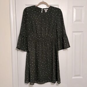 Brown dotted print mini